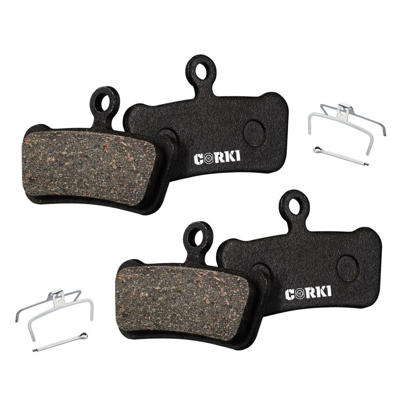 corki 2 Pairs Semi-Metallic Bicycle Disc Brake Pads for Sram Guide RSC Avid XO Elixir 7 9 Trail 4 Piston MTB Disc Brakes - Image 1